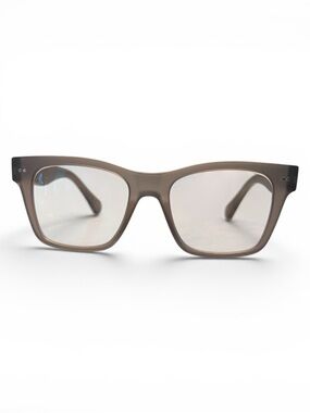 LOOK Optic Cosmo Reading Glasses +1.5 Gray Translucent Square Frames NEW w/ Case
